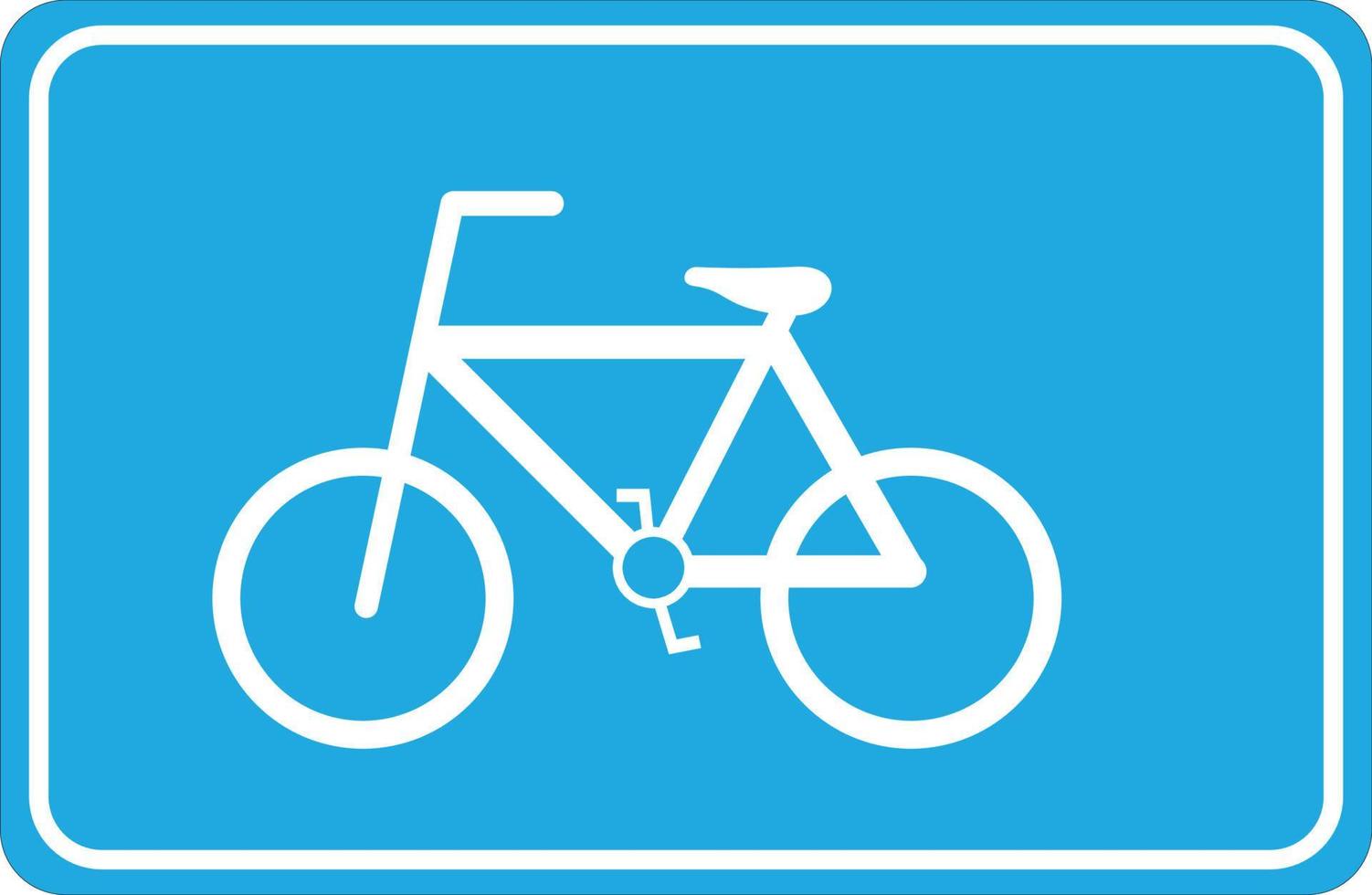 Verkehrszeichen-Symbol Fahrrad Fahrradzyklus blauer Zeichenvektor vektor