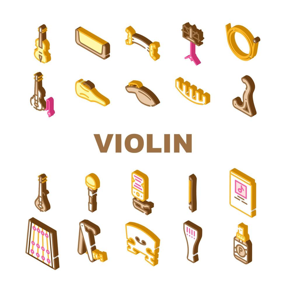 violin sträng musikinstrument ikoner som vektor