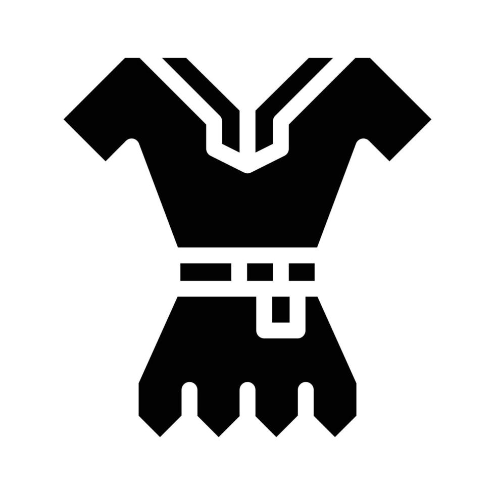 Wikinger Kleidung Glyphe Symbol Vektor schwarze Illustration