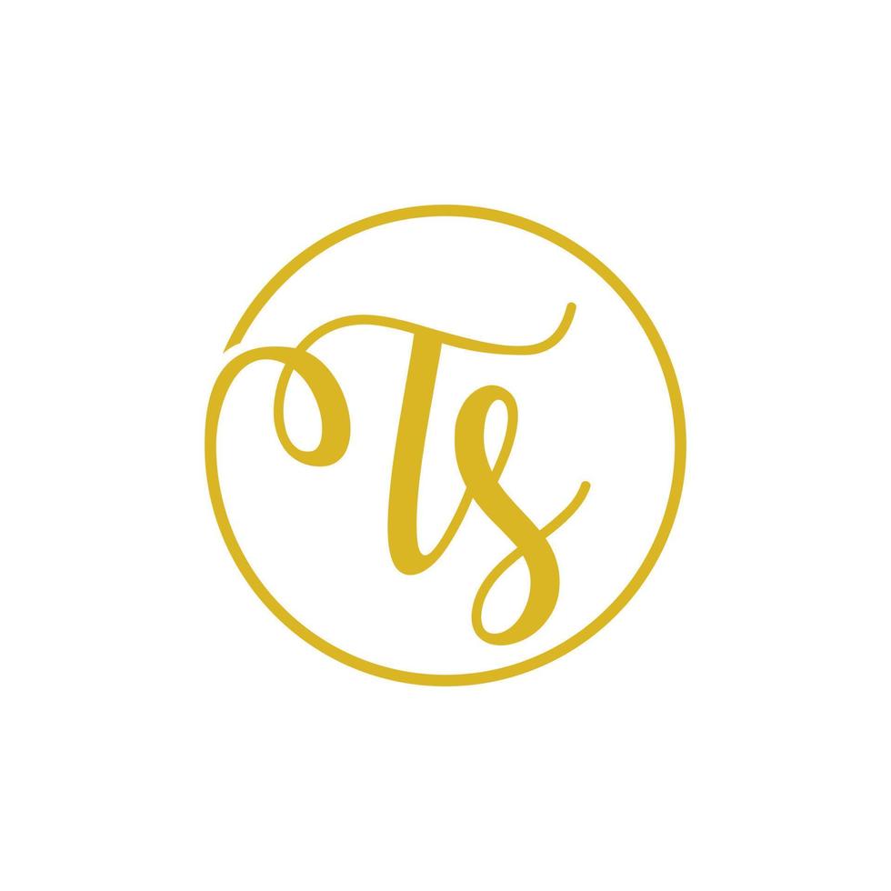 ts-Kreis-Logo-Design vektor