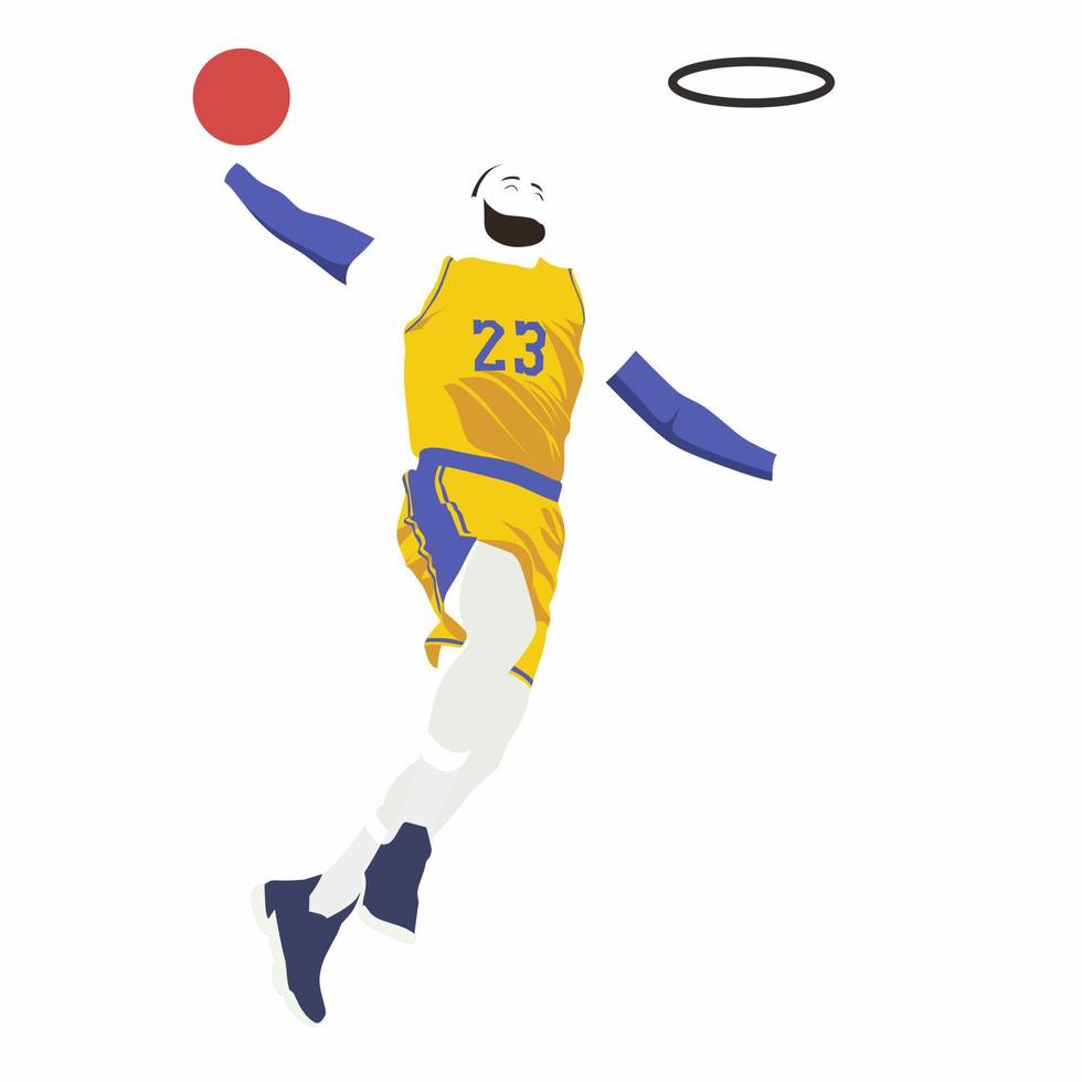 lebron james vektorskizzenillustration, lokalisierter stil. vektor