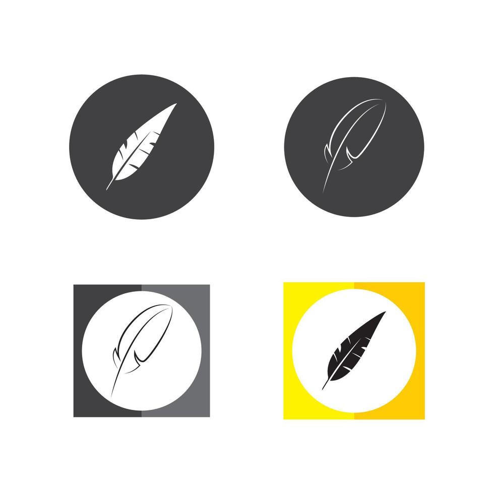 quill logotyp vektor illustration design