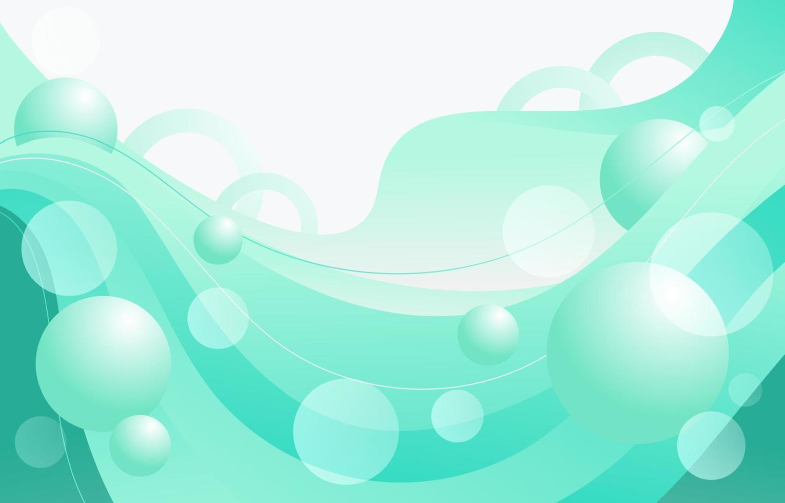 Bubble Flow einfacher Minzhintergrund vektor