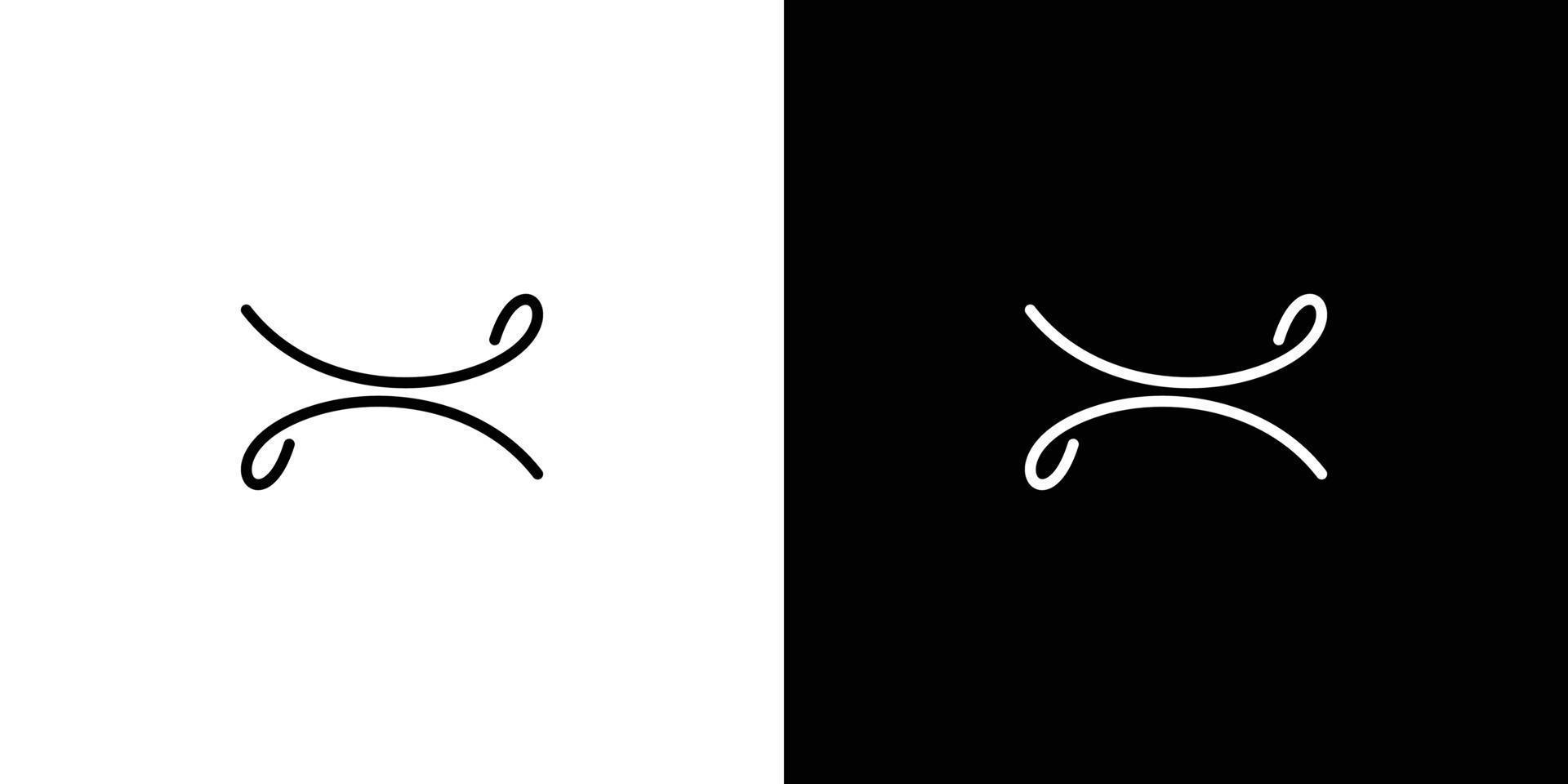 modernes und einzigartiges logo-design mit den initialen x-buchstaben vektor