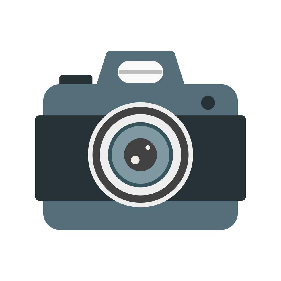 Dslr-kamera platt flerfärgad ikon vektor