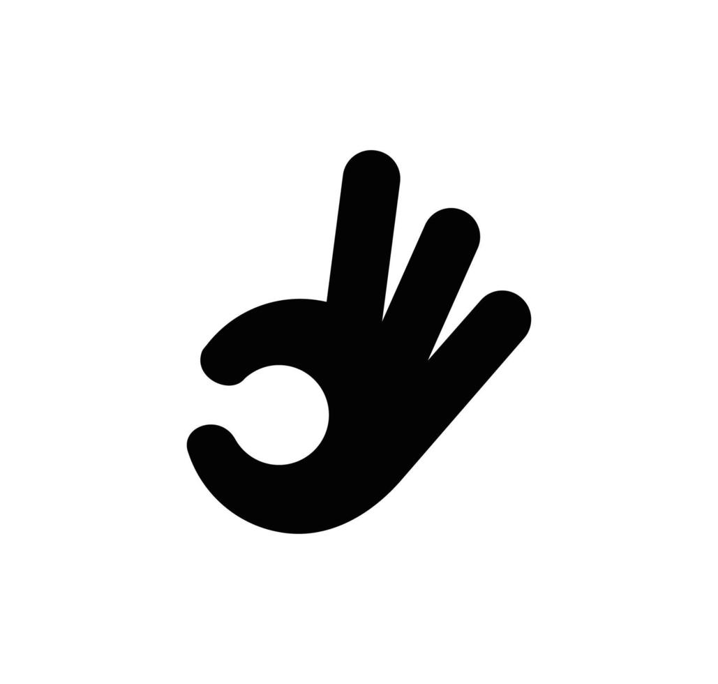 ok Handsymbol Vektor-Logo-Design-Vorlage vektor