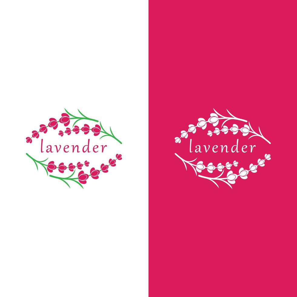 frischer lavendelblumenlogovektor vektor