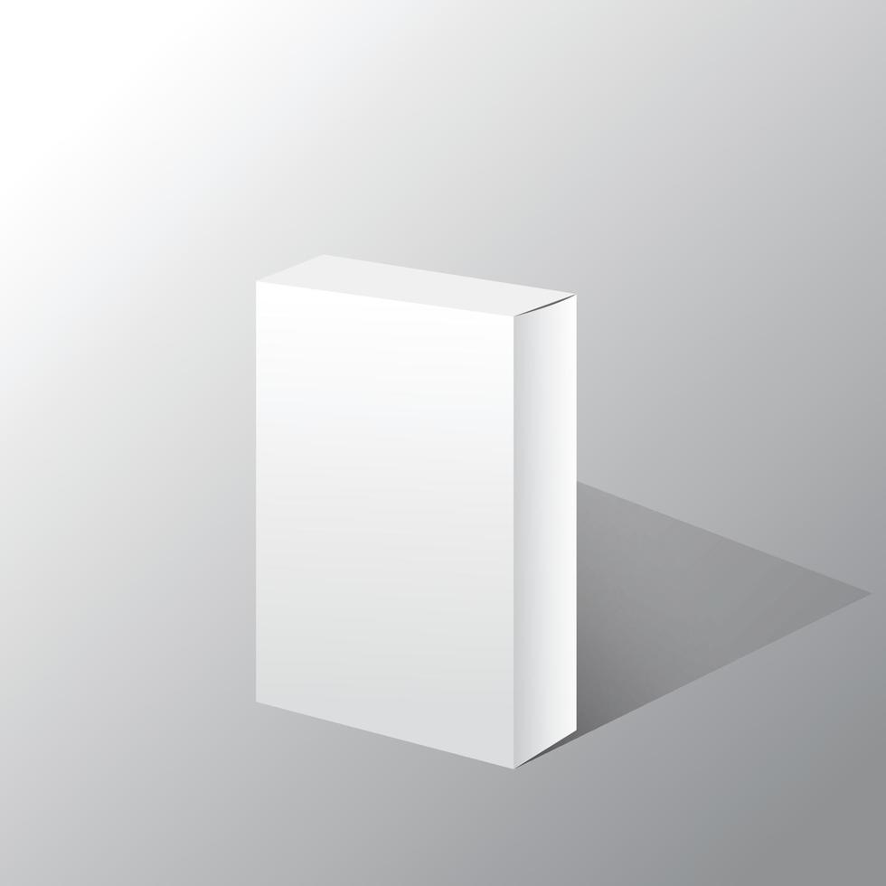 kartong rektangulära förpackningar lådor mockups isolerad på vit bakgrund. vektor