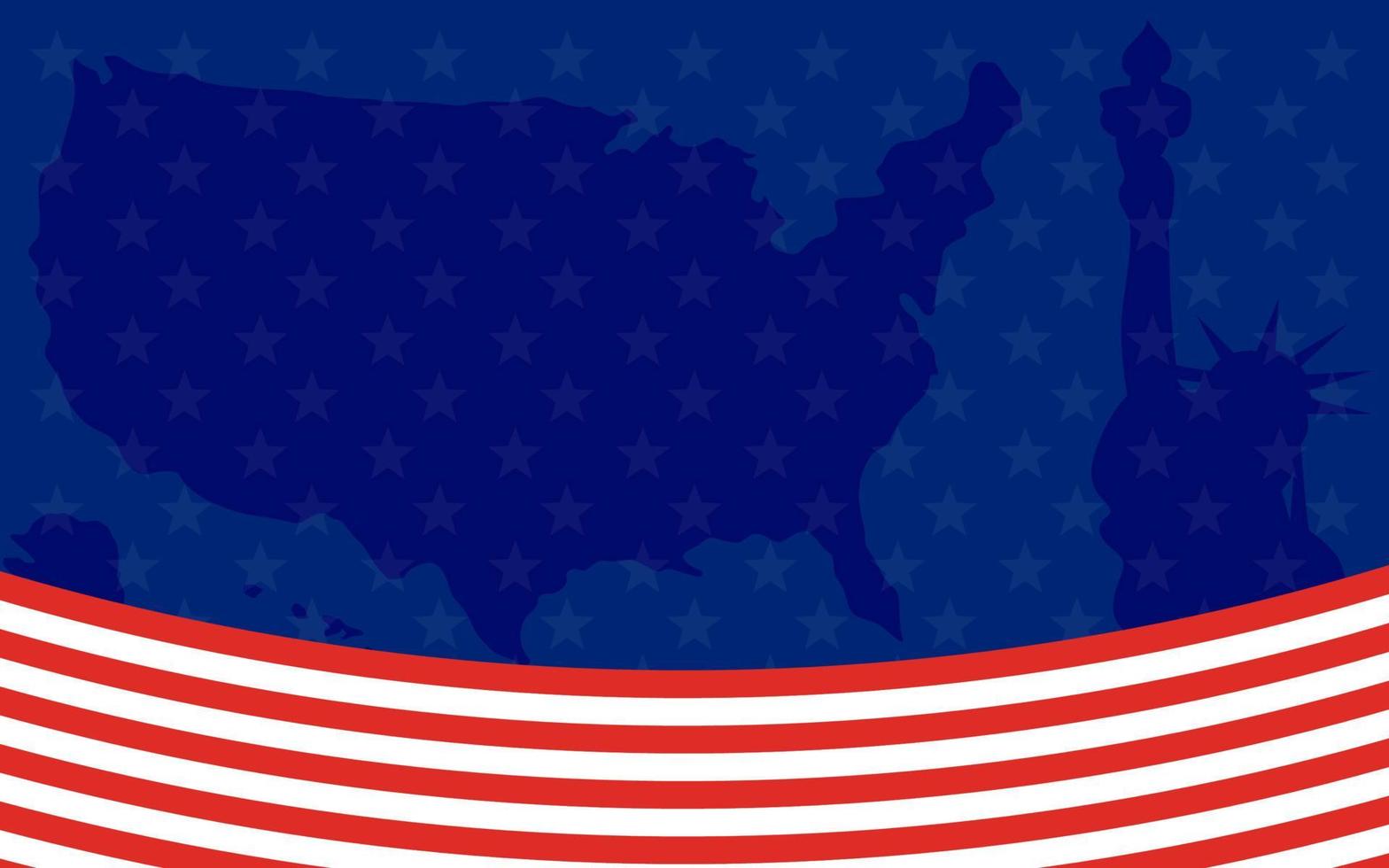 USA glad självständighetsdagen på blå bakgrund vektor