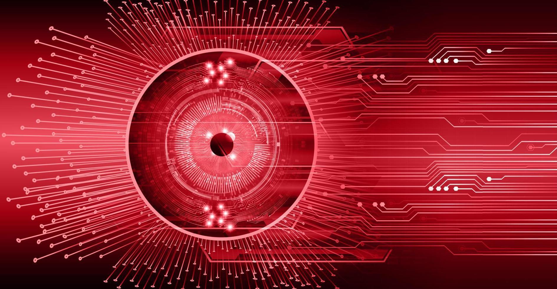 Hintergrund des zukünftigen Technologiekonzepts der Augen-Cyber-Schaltung vektor