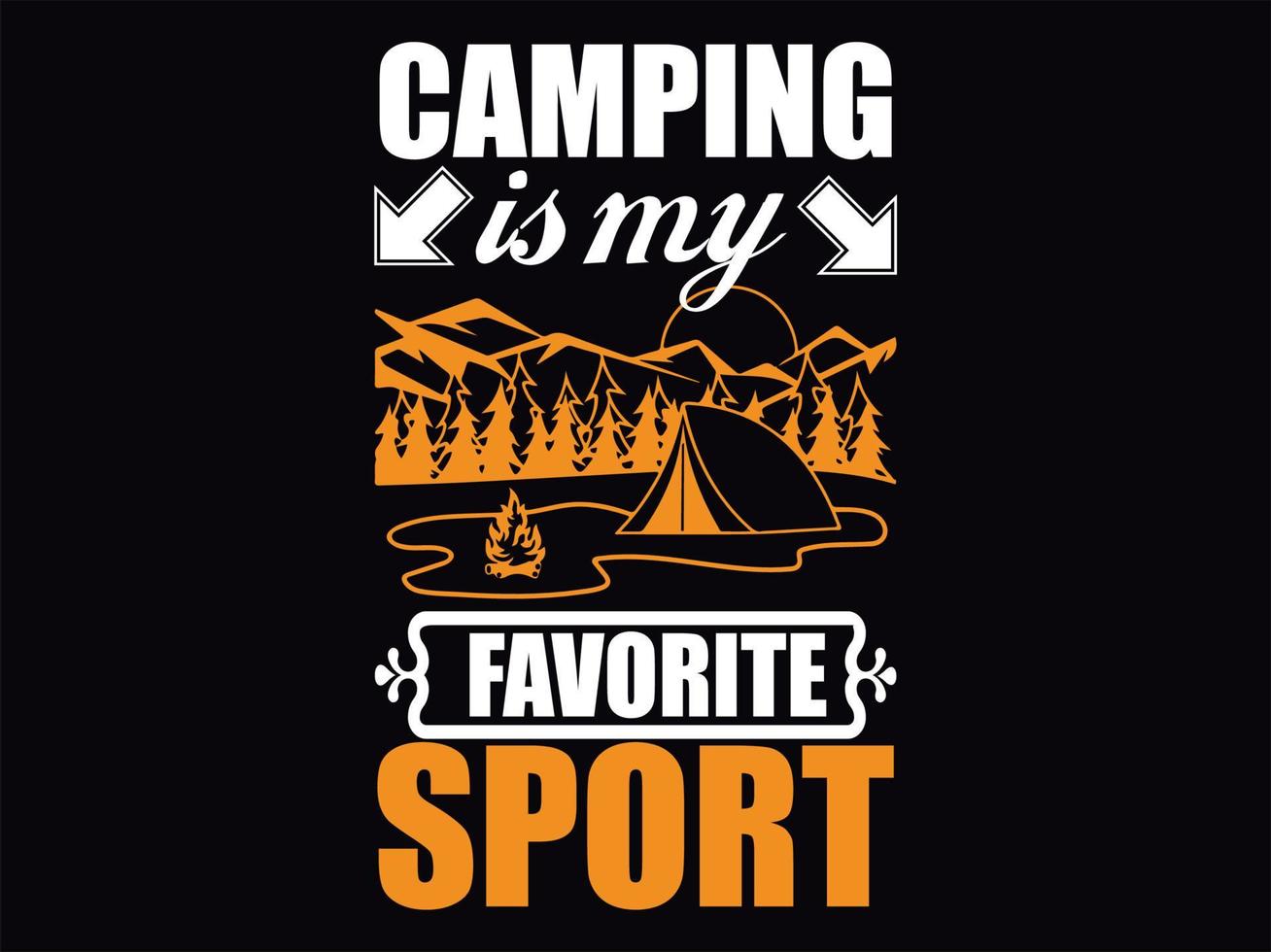 Designdatei für Camping-T-Shirts vektor