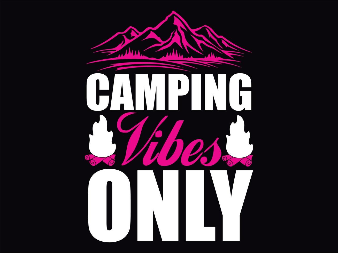 camping t-shirt designfil vektor
