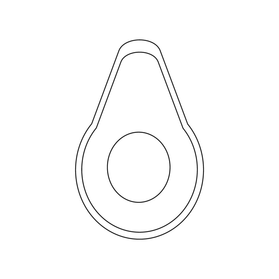 Avocado-Frucht-Vektor-Symbol vektor