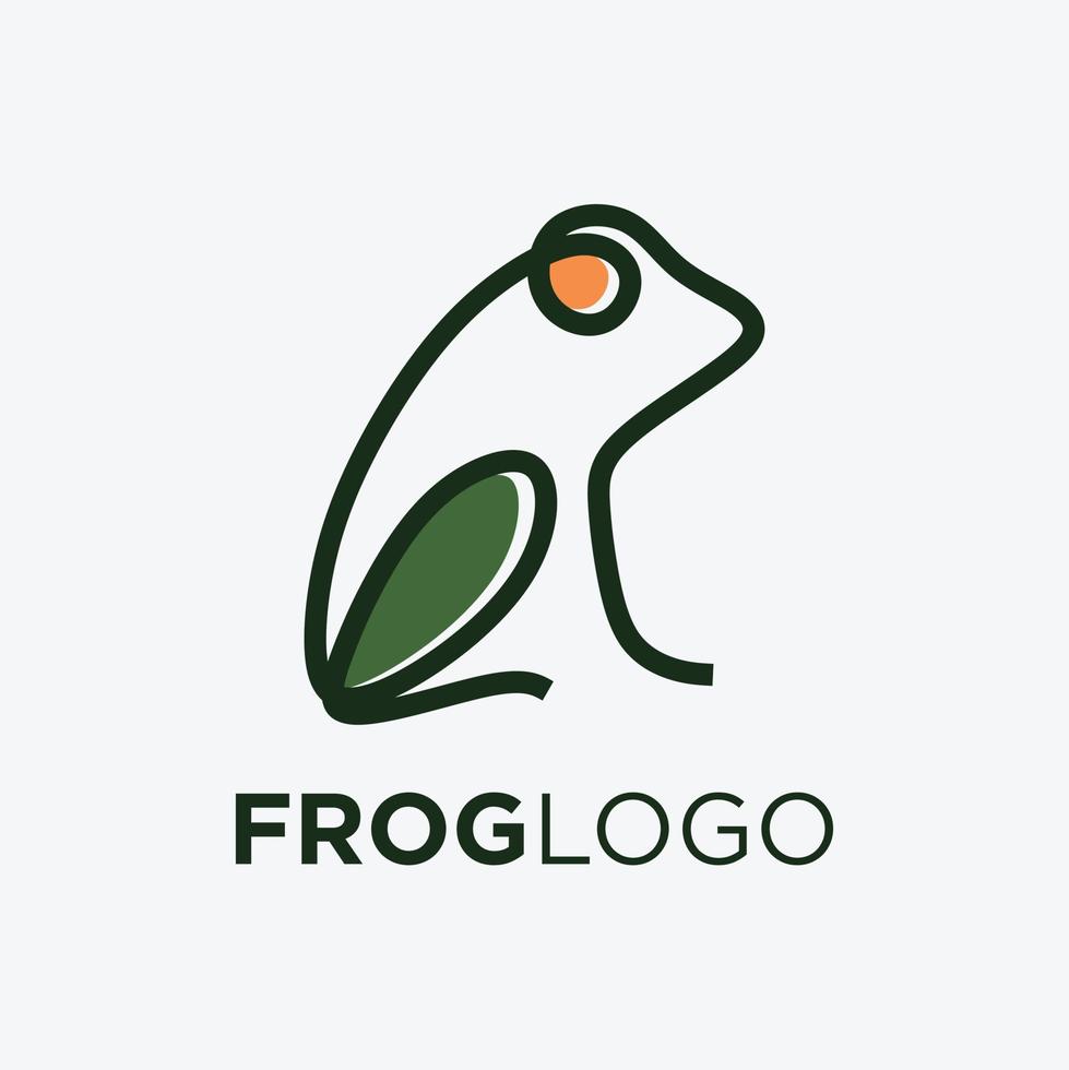 Logo im minimalistischen Stil. einfache frosch- oder froschvektorillustration. vektor