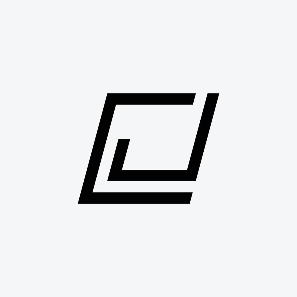 jc modern logotypdesign med vit och svart färg som kan användas för företagslogotypmall vektor