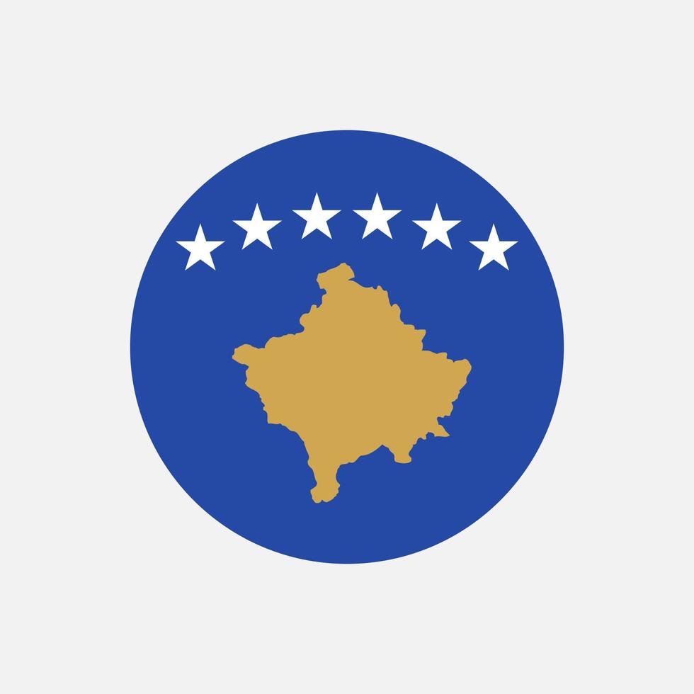 Land Kosovo. Kosovo-Flagge. Vektor-Illustration. vektor