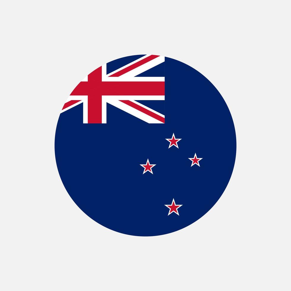 landet Nya Zeeland. nya zeelands flagga. vektor illustration.
