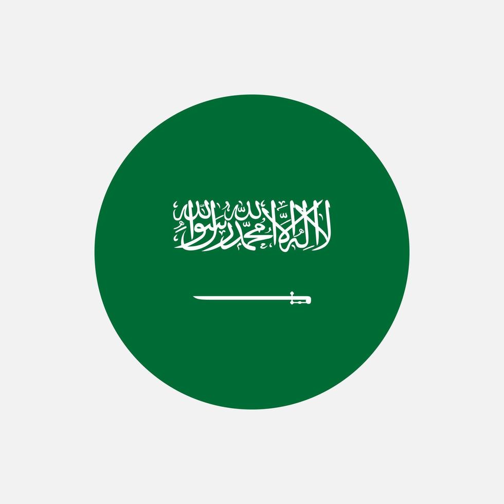 landet Saudiarabien. Saudiarabiens flagga. vektor illustration.