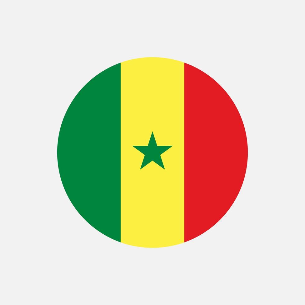 landet senegal. senegals flagga. vektor illustration.