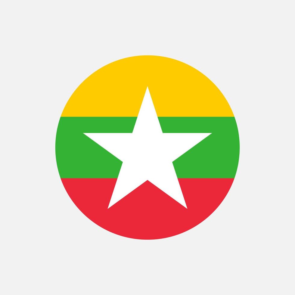 landet myanmar. myanmar flagga. vektor illustration.