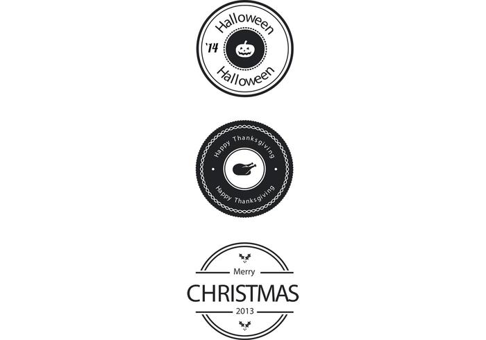 Gratis Holiday Badge Vectors