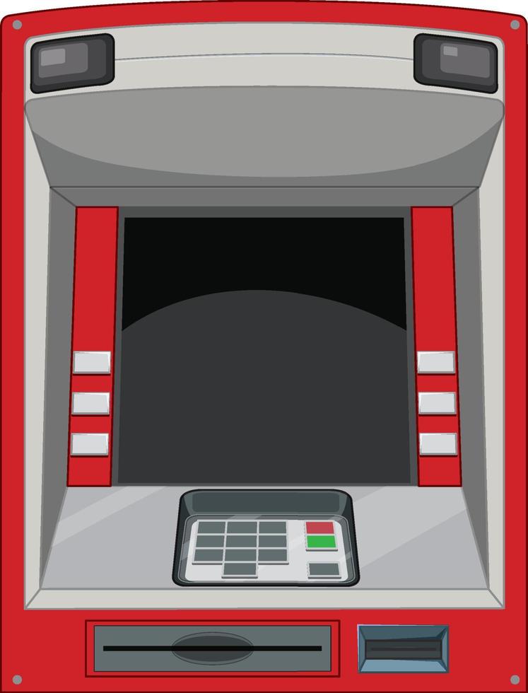 Geldautomat isoliert auf weißem Hintergrund vektor