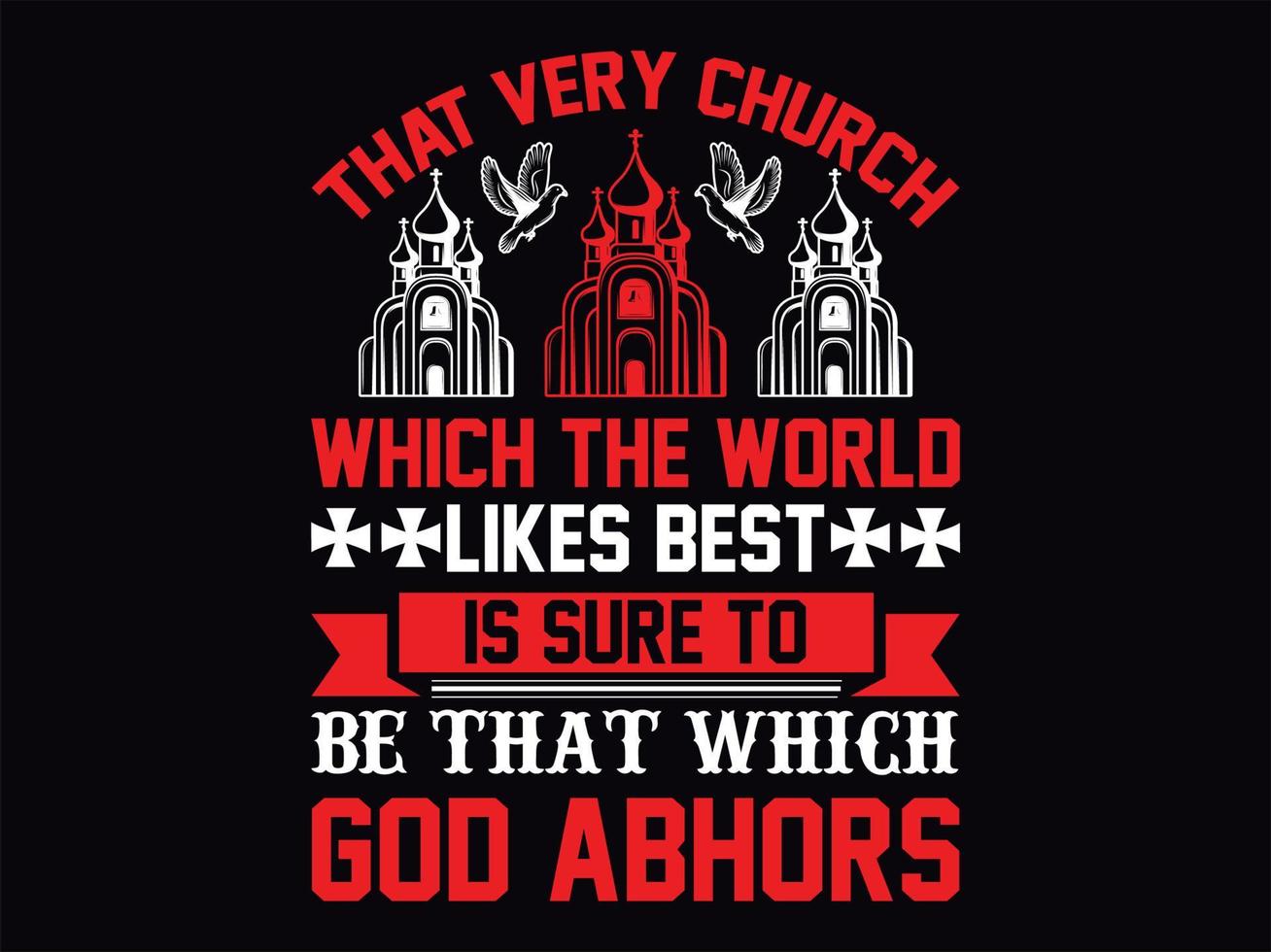 christliches T-Shirt-Design vektor