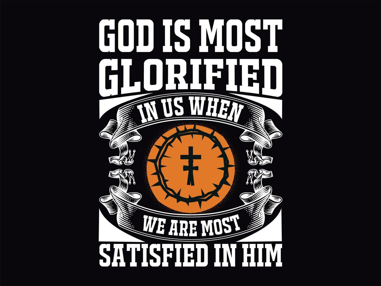 christliches T-Shirt-Design vektor