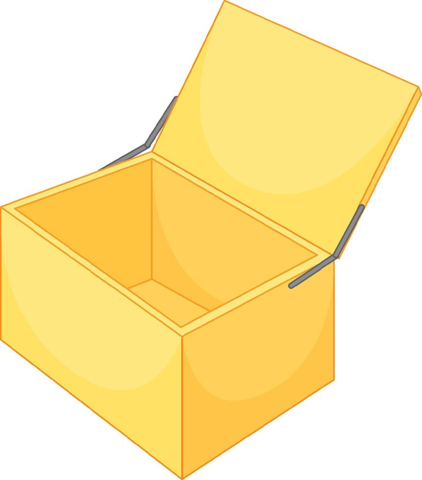 öppen låda på vit bakgrund vektor