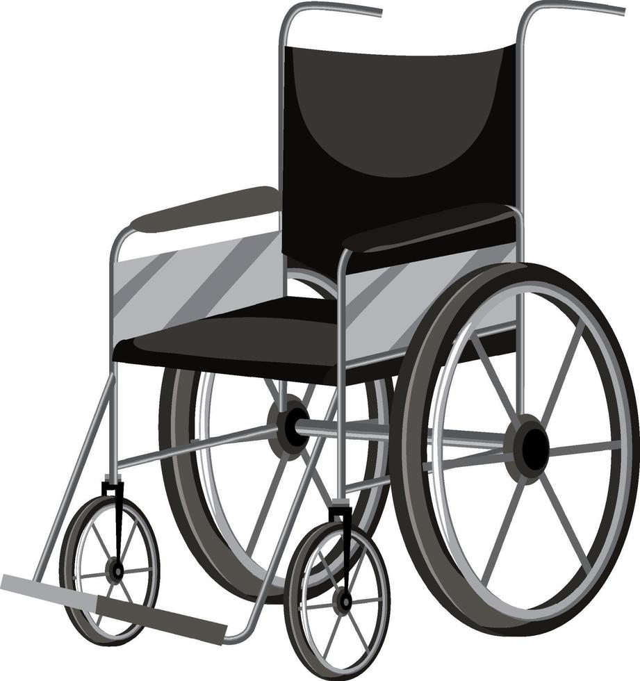 isolerad manuell rullstol på vit bakgrund vektor