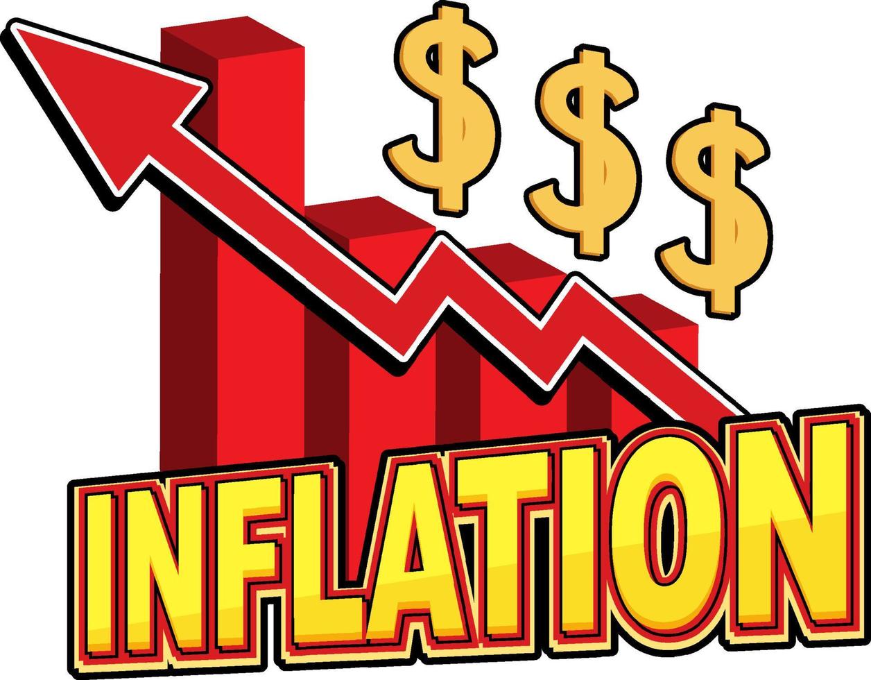 inflation isolerade ord text vektor