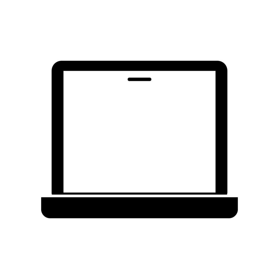 Laptop auf weißem Hintergrund dargestellt vektor