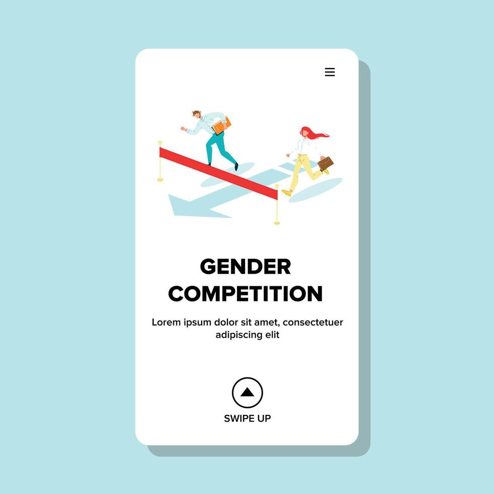 kön konkurrens man och kvinna kör vektor