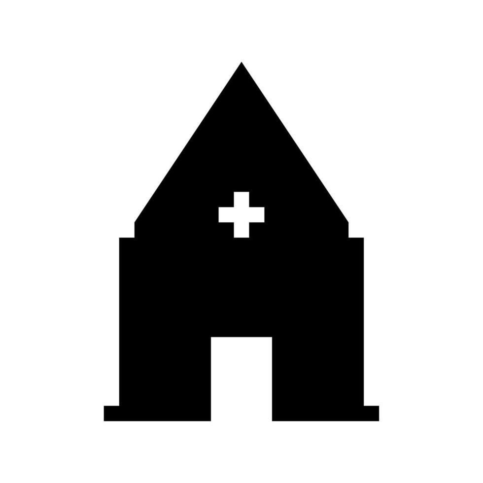 Kirche auf weißem Hintergrund dargestellt vektor