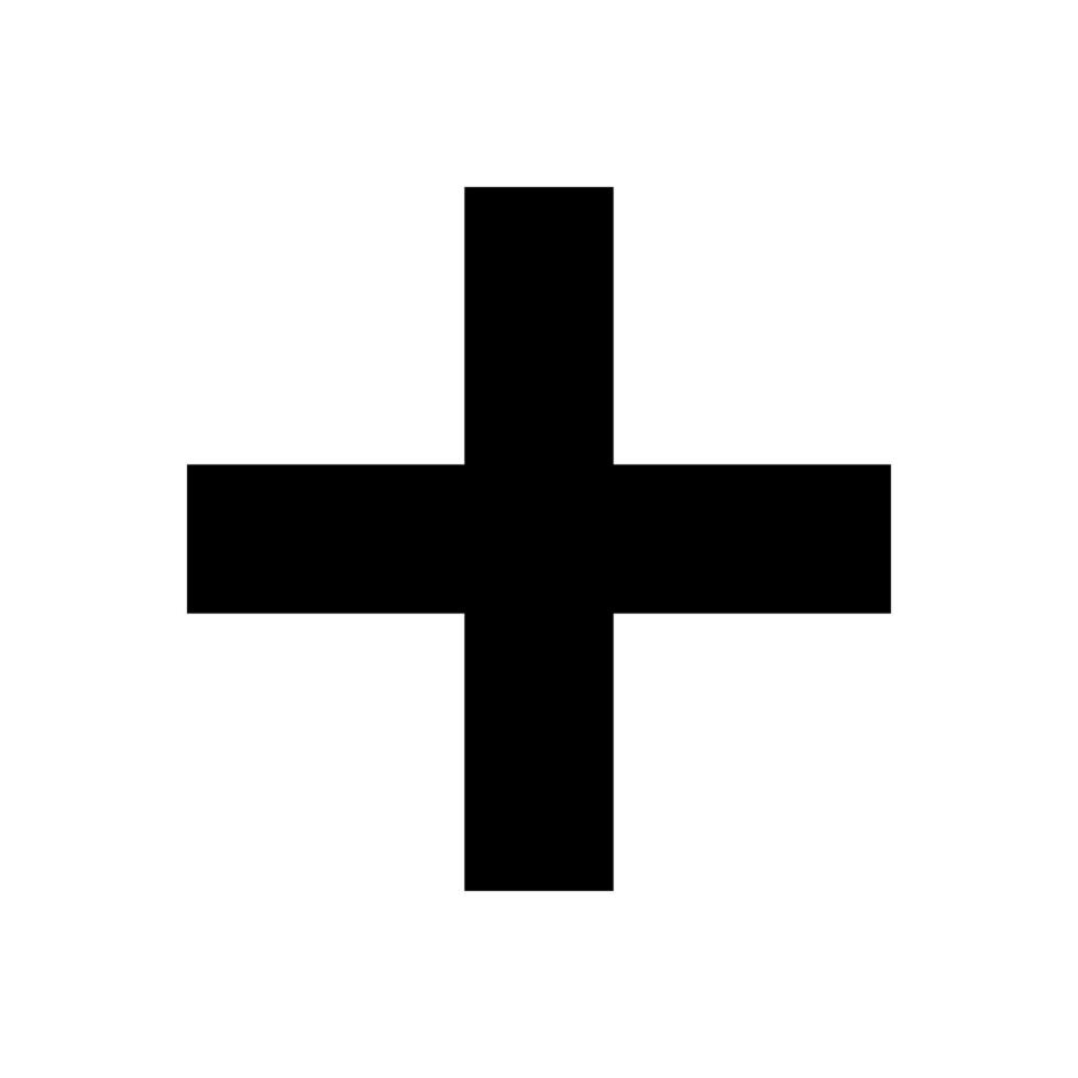 medizinisches Kreuz auf weißem Hintergrund vektor