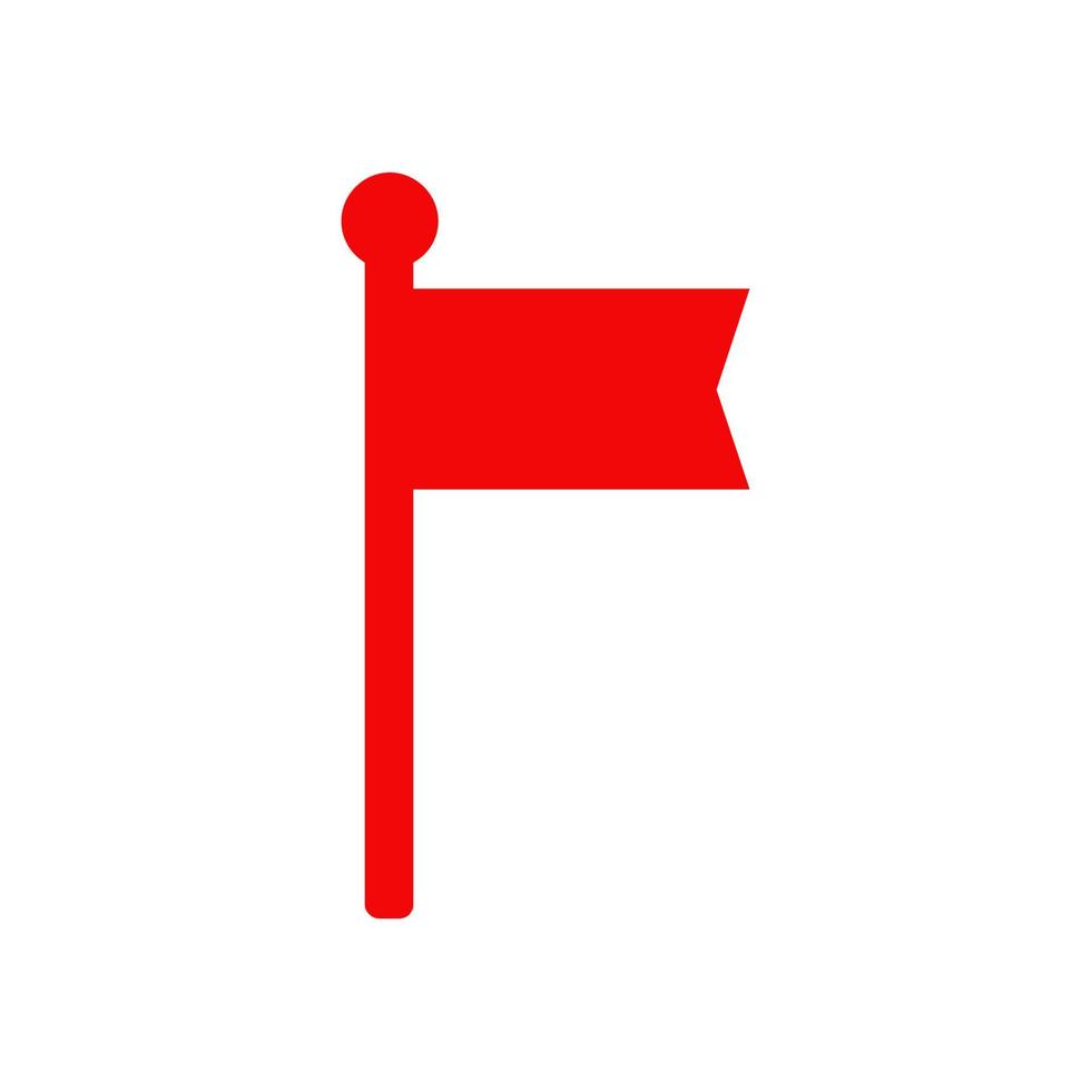 Flagge auf weißem Hintergrund dargestellt vektor