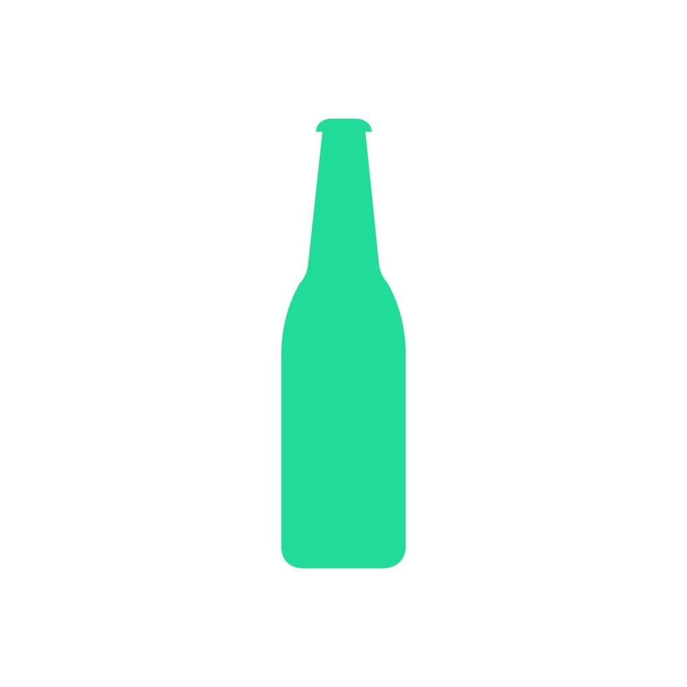 Bierflasche auf weißem Hintergrund dargestellt vektor