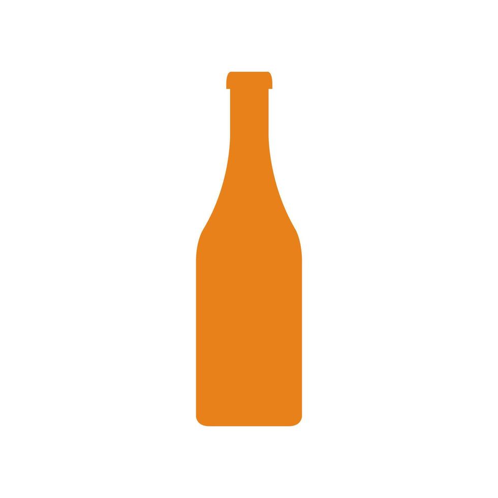 Weinflasche auf weißem Hintergrund dargestellt vektor