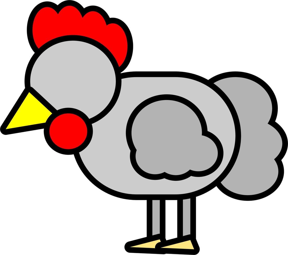 höna kyckling ikon illustration symboliserar modig, respektfull, bra för element design ui, presentation vektor