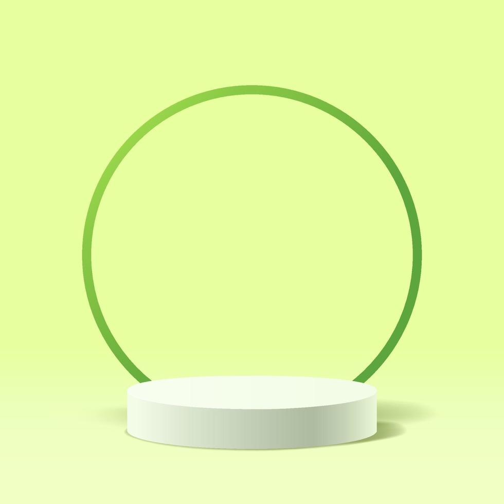 grünes abstraktes 3d für Produkte präsentieren Hintergrund vektor
