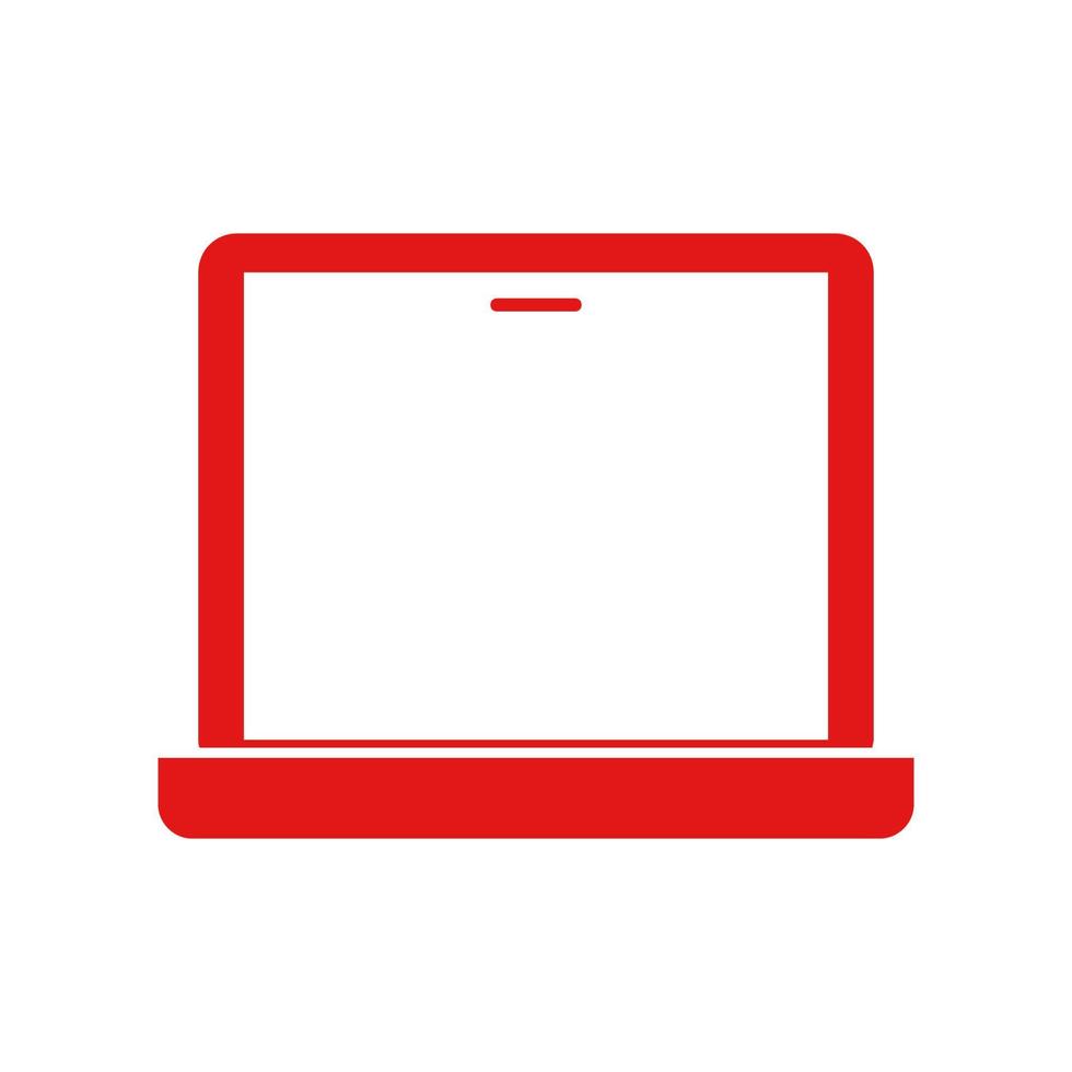 Laptop auf weißem Hintergrund dargestellt vektor