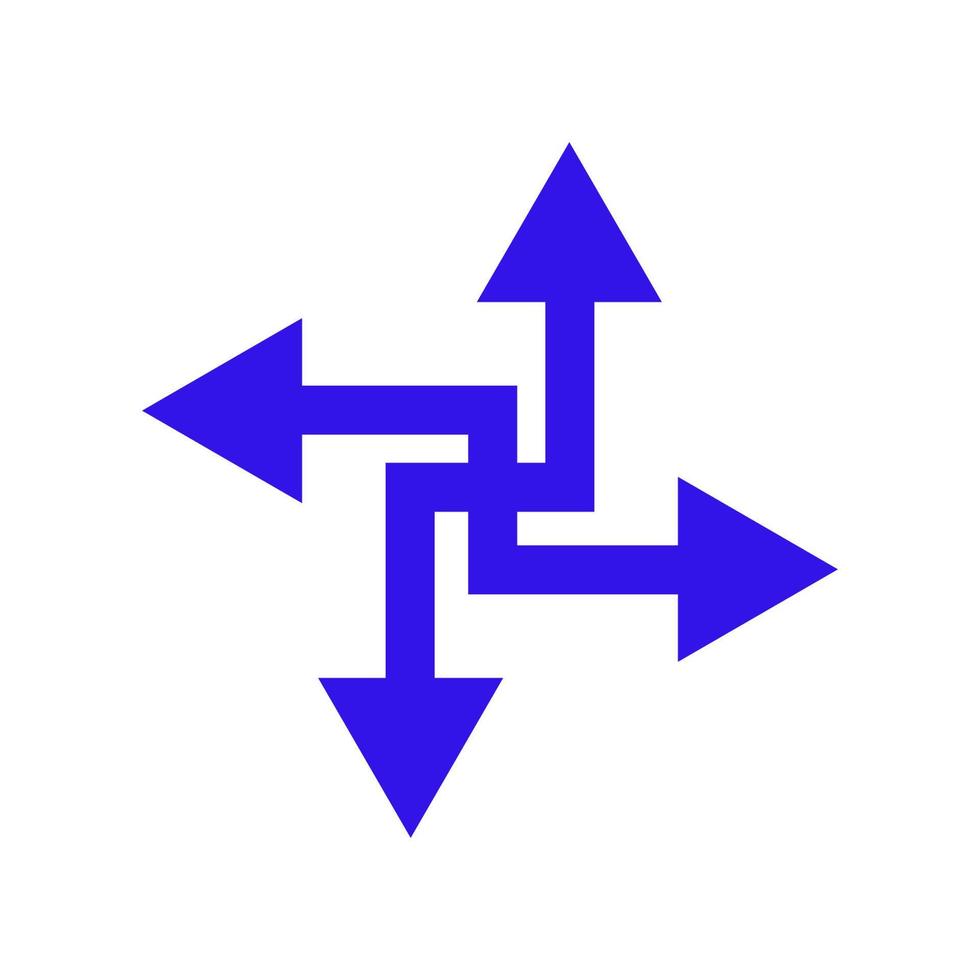 Pfeil auf weißem Hintergrund dargestellt vektor