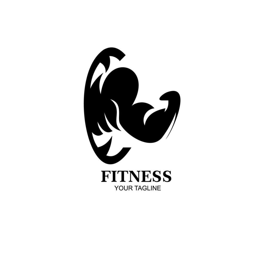 Fitnessstudio-Logo, Fitness-Vektor-Logo-Design-Vorlage, Design für Fitnessstudio und Fitness-Vektor vektor