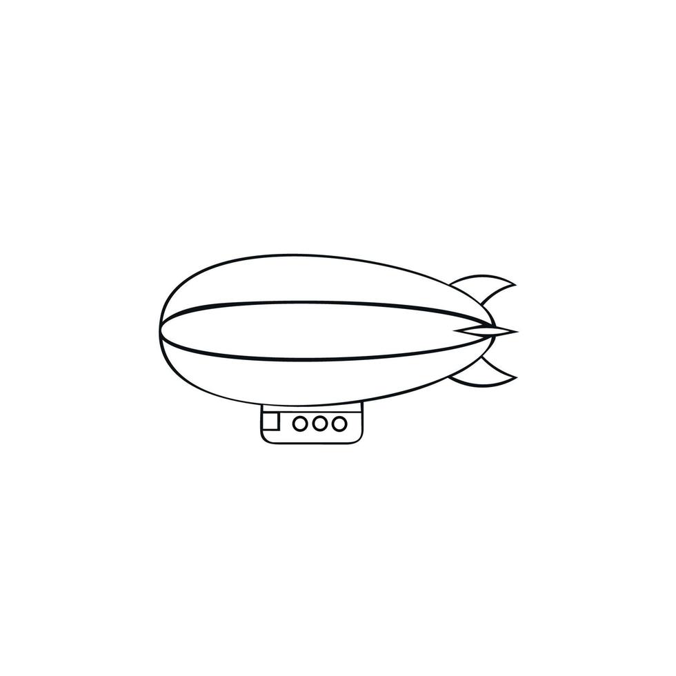 Luftschiff-Ballon-Aerostat-Symbol. trendige flache Luftschiff-Ikone, Emblem-Design auf weißem Hintergrund. vektor