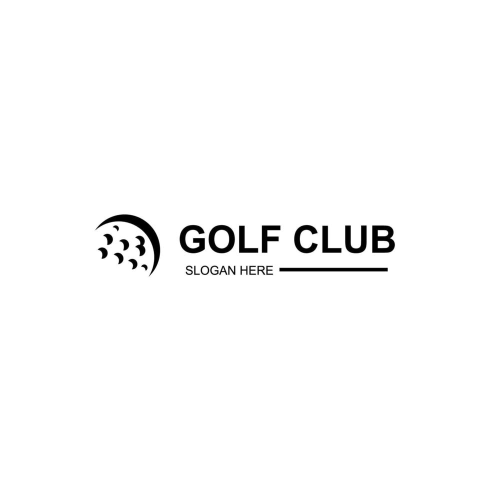 Golfsport-Logo-Design-Vorlage, Gold-Club-Logo. isoliert auf weißem Hintergrund. vektor