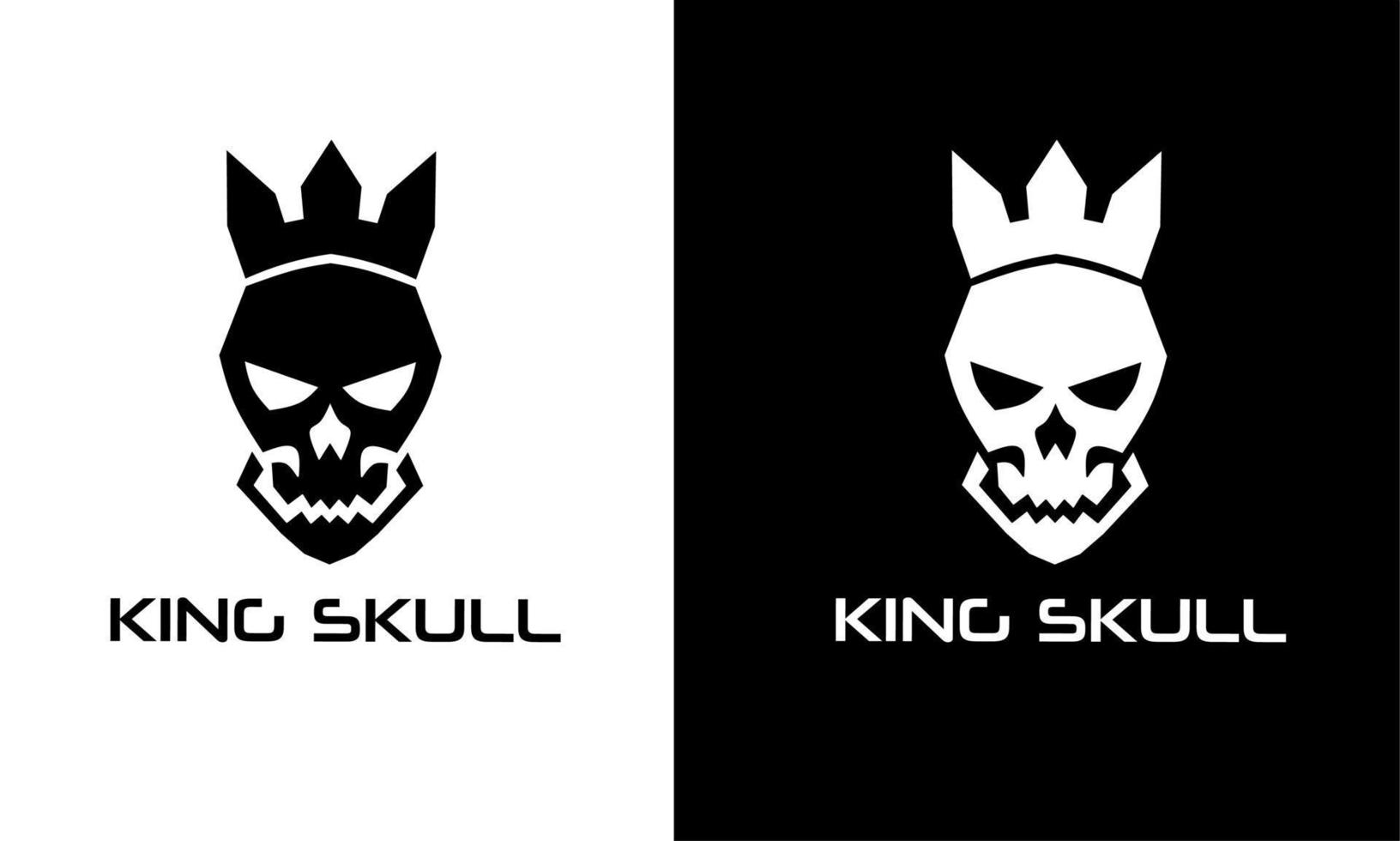 Illustration Vektorgrafik von Template-Logo-Schädeln verwendet Crown King-Schädel-Konzept-Logo vektor