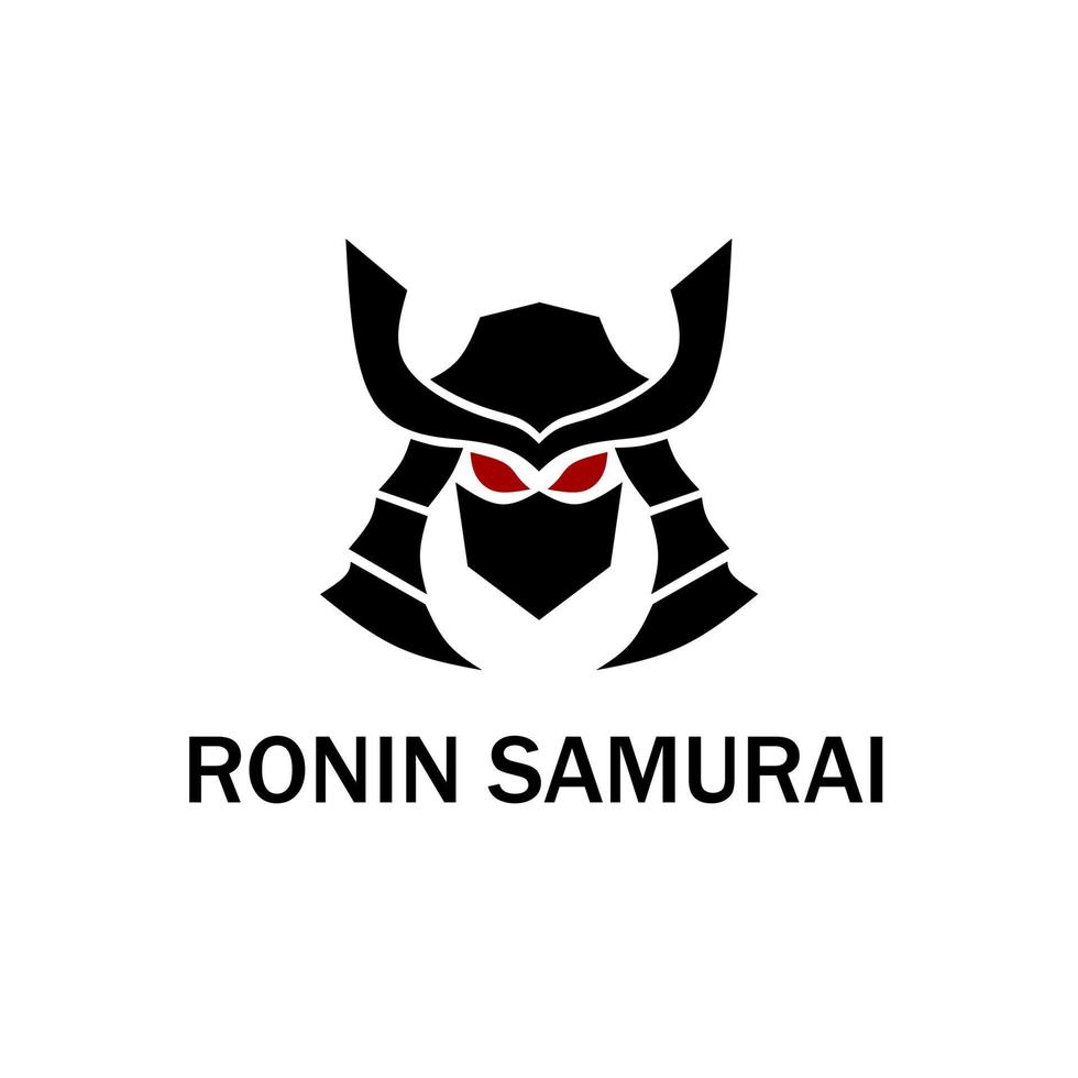 Illustrationsvektorgrafik des Vorlagenlogos Ronin Samurai-Maske aus Japan vektor