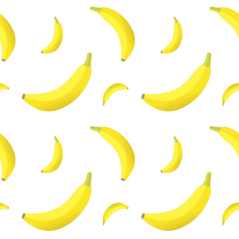 bunte Banane Musterdesign isoliert auf weiss. Vektor-Illustration. vektor