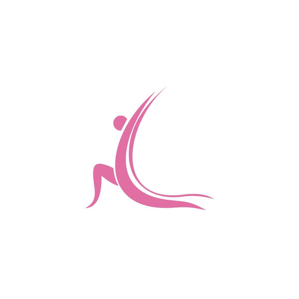 Gymnastik-Logo, Gymnastik-Logo-Design-Vorlage, Emblem-Design auf weißem Hintergrund vektor