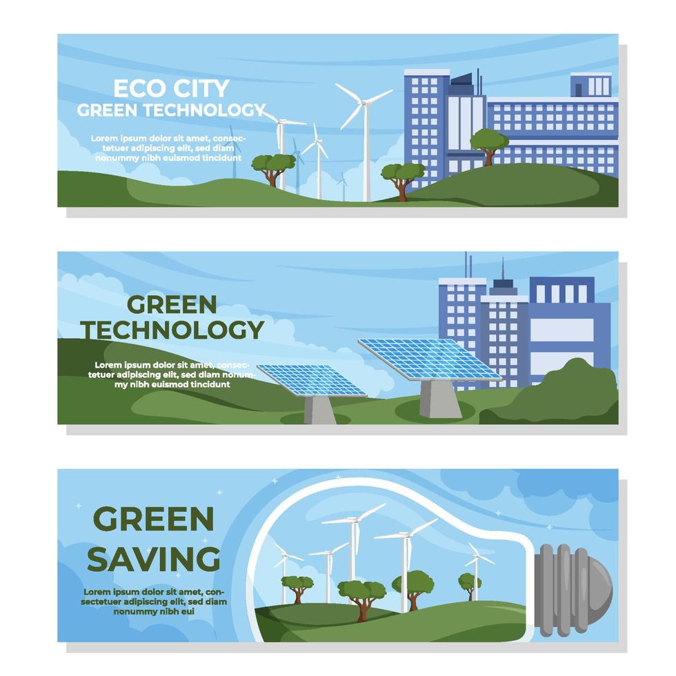 Eco Green Technology Banner vektor